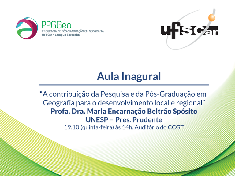 Aula Inaugural - Cartaz