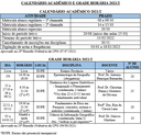 Calendario academico e grade horaria 2021-2